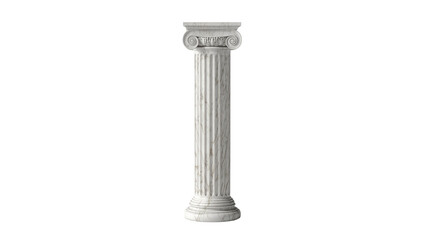 Elegant gray marble column, ornate Corinthian capital atop fluted shaft © Trym