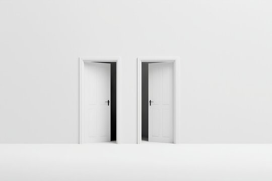 two doors open choice decision opportunity concept