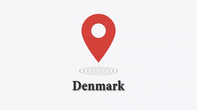 Animated red map location pin icon with subtle shadow effect on clean white background location marker navigation pointer pinpoint