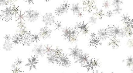 Elegant winter design with snowflakes falling on a white background. Perfect for seasonal greetings © vegefox.com