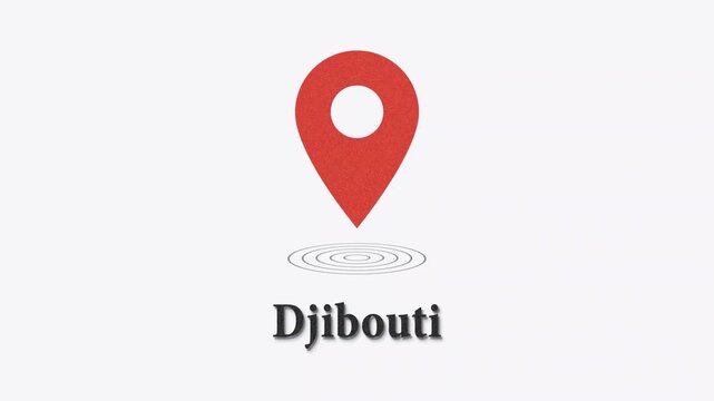 Red map pin location pointer icon animation with subtle ripple effect on clean white background - gps navigation symbol