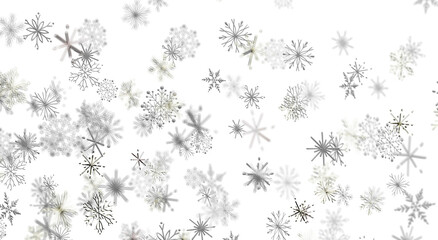 Abstract winter background with falling snowflakes. Festive and elegant for seasonal greetings. © vegefox.com