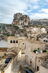 Matera– a city carved into the rock. The historic part of Matera, Italy.	
