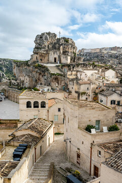 Matera&ndash; a city carved into the rock. The historic part of Matera, Italy.	
