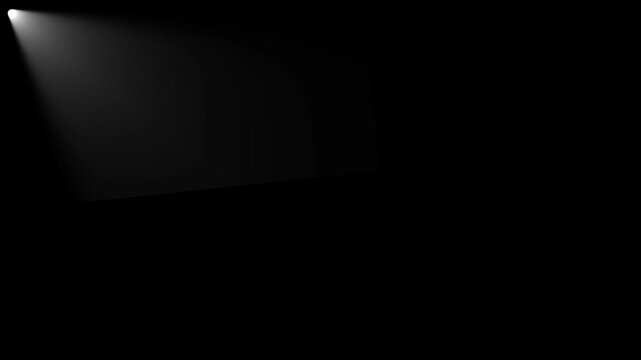 Dark ambient background with soft light beam emerging from upper left corner creating moody atmosphere dramatic scenes or intros