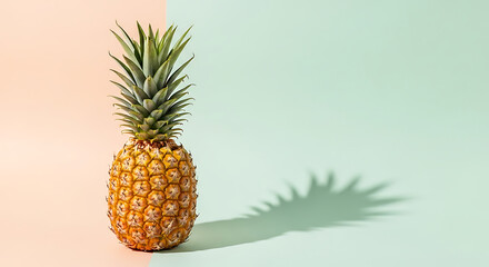 Fototapeta premium Fresh pineapple close up texture tropical fruit photography