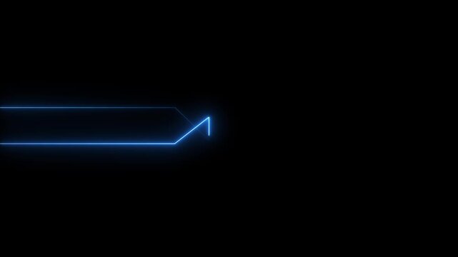 Futuristic glowing blue arrow with digital transmission symbol on dark background abstract technology for presentations advertisements