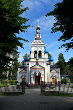 Kirche der Kasaner Gottesmutter, russisch-orthodoxe Kirche, Gottesmutter von Kasan, Jurmala, Lettland, Europa, Baltikum, Religion, Glaube, gl&auml;ubig