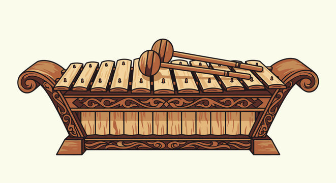Traditional African Xylophone Instrument