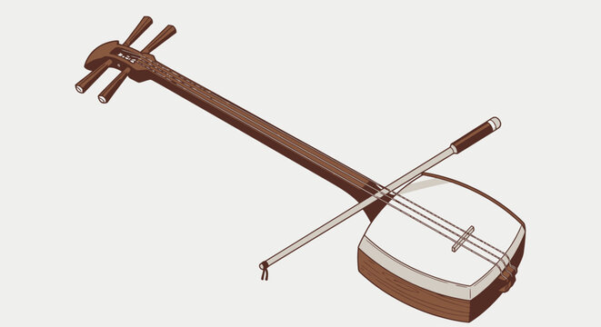Erhu Chinese Violin String Instrument Musical