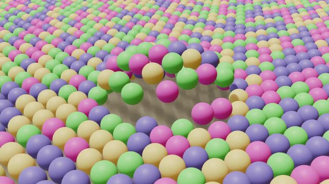 Random Color spheres technology bg able to loop endless 4k