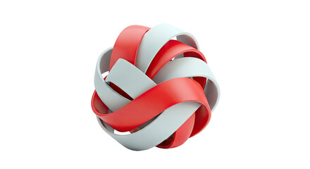 Fototapeta premium Abstract Intertwined Ribbons Sculpture