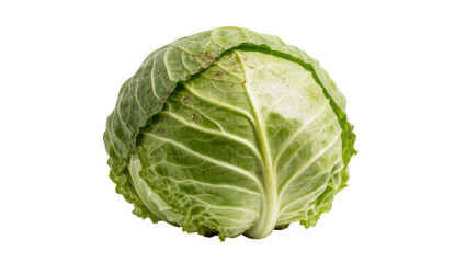 Obraz premium Round green Savoy cabbage displaying tightly layered leaves, showing fresh texture