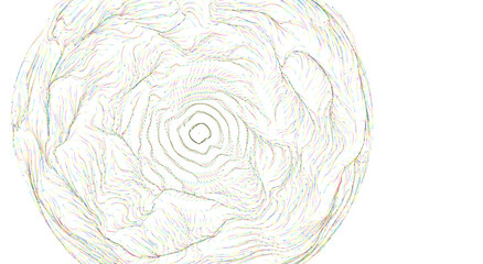 Obraz premium Abstract graphic of colorful lines arranged in a circular pattern, suitable for background textures
