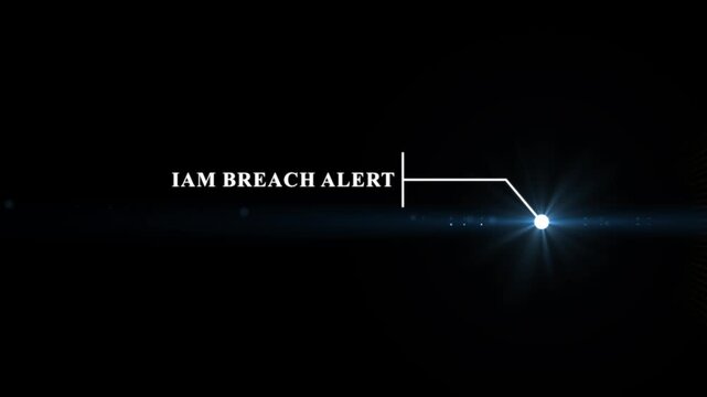 Hud Callout Information Box For Science Report Lower Third, Animation of HUD elements with text IAM Breach Alert. Animate a white callous for text. HUD elements on black background. Futuristic callout