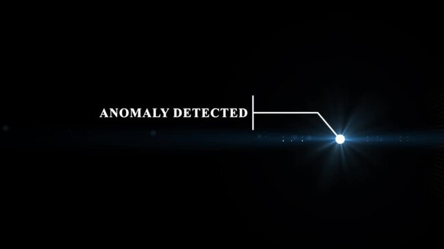 Animation of Callout, HUD UI elements on black color background. Animation of HUD elements with text "Anomaly Detected". Callout futuristic hud animation digital six pack on the black screen.4k