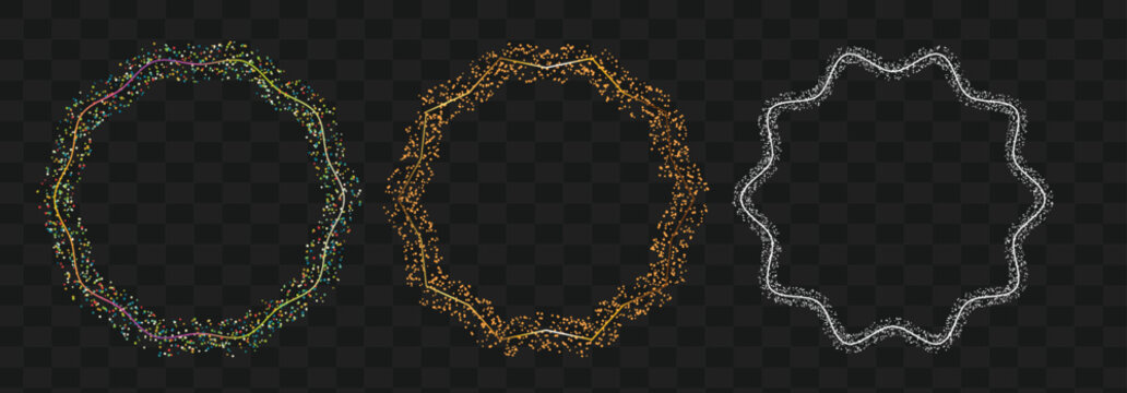 Vector particle burst effects on transparent background for motion graphics and video editing