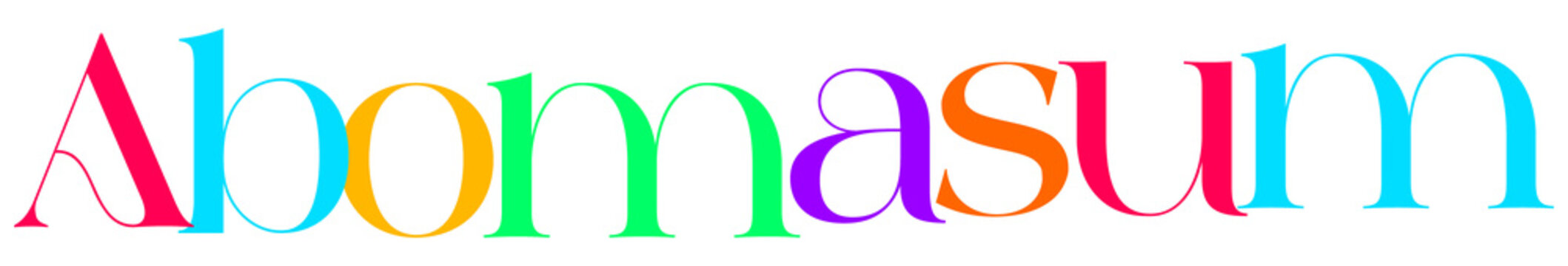 Abomasum term displayed in multicolored capital letters over a neutral checkerboard texture.