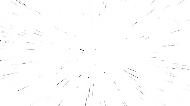 High speed black particle explosion on white background