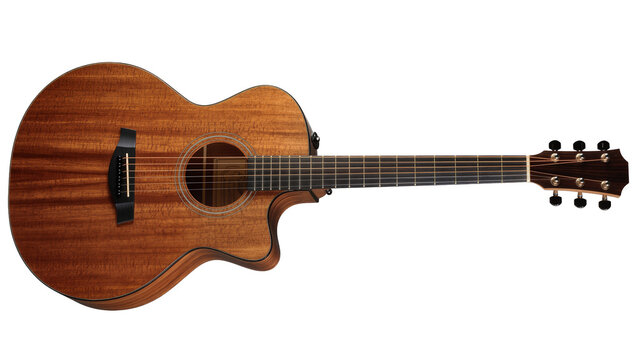 Acoustic guitar mahogany body rosewood fingerboard, black tuning pegs