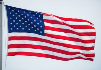 Fototapeta premium American flag waving in the wind