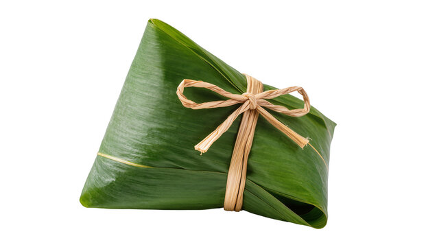 Wrapped sticky rice package, tied with natural twine string