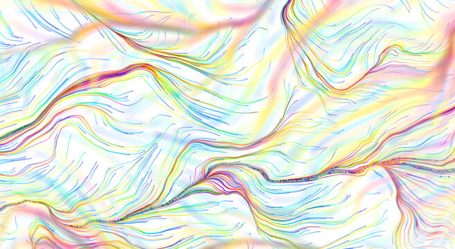 Artistic abstract illustration of flowing colorful lines, offering a dynamic and vibrant visual exp