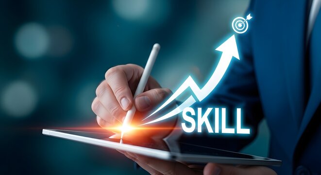 Skill development and growth a business professional enhancing capabilities