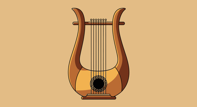 Lyre instrument ancient Greek music symbol