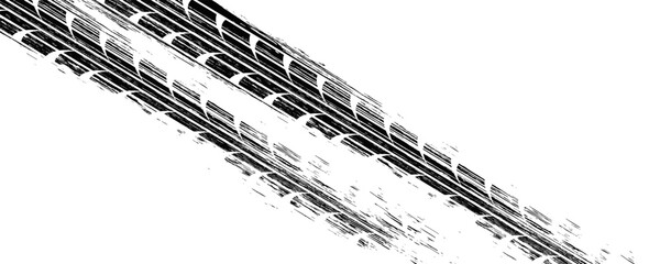 Black tire marks on road, Black rubber tire marks and tread marks, Tire trace track wheels texture and background, © ifon