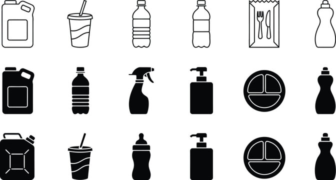 Smartphone settings and gears four style icon set illustration