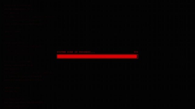 Malware detected on computer screen.