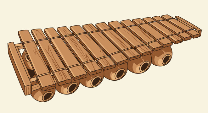 Wooden Xylophone Instrument Handmade Music Maker