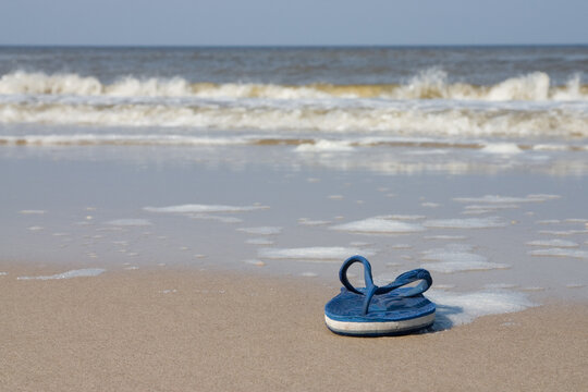 Slipper on the Dutch beach