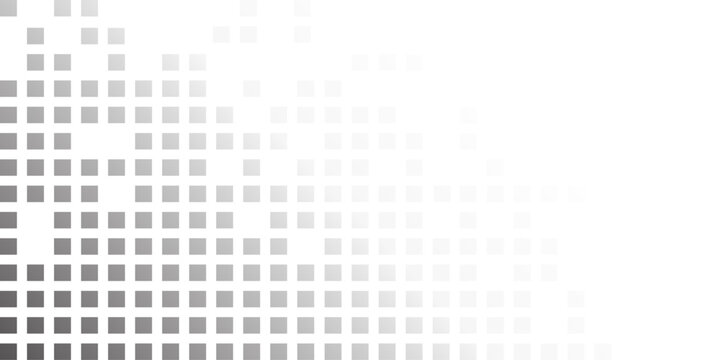 Abstract Gray Pixel Mosaic Gradient Background White Vector Design.