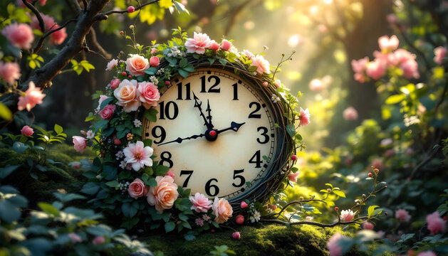 Valentine-themed clock with heart second hand