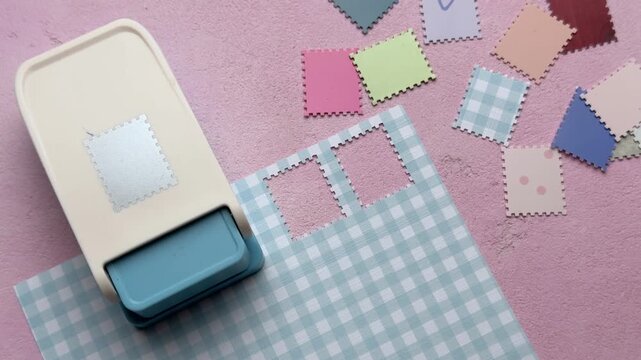 Crafting scrapbook decorations with a stamp punch