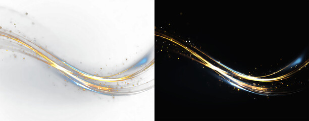 wave light line neon swirl effect glitter fire flare trace magic sparkle trail © Alehandro