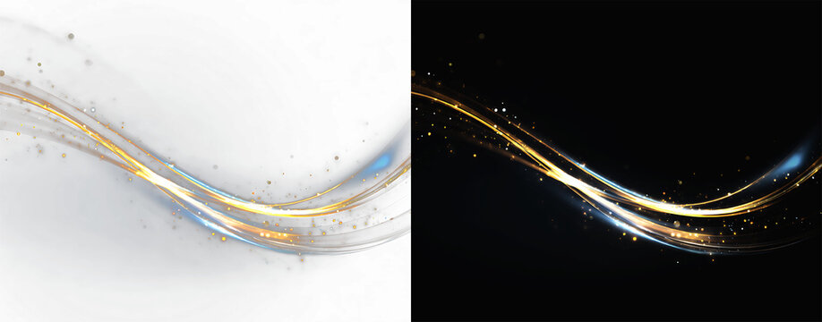 wave light line neon swirl effect glitter fire flare trace magic sparkle trail