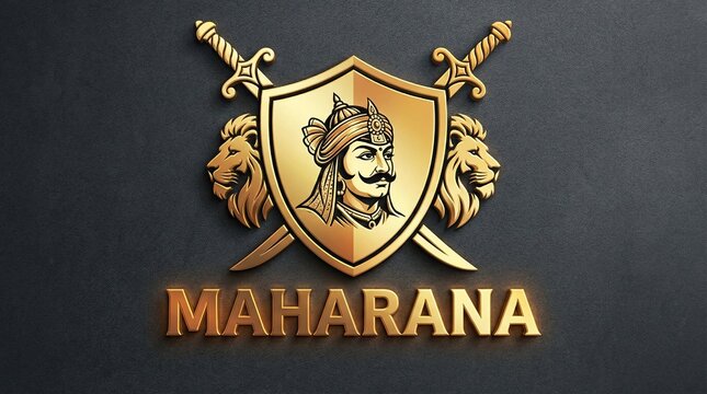 Bharat Ka Veer Putra - Maharana Pratap Singh. Illustration of warrior Maharana Pr