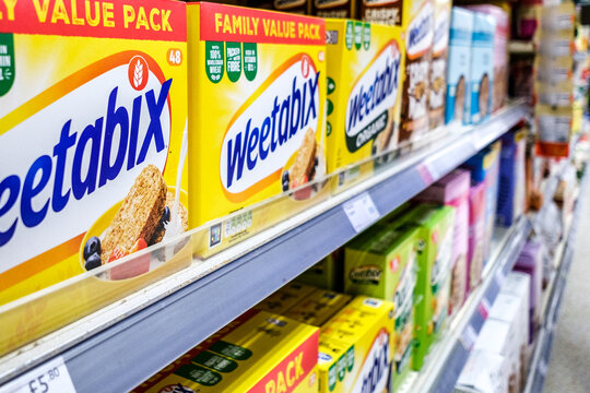 Boxes of Classic Weetabix Breakfast Cereal Display
