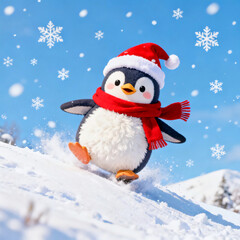 Obraz premium pinguin in the snow
