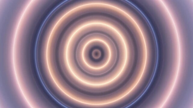 Glowing concentric circles pattern background.