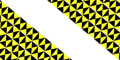 Naklejka premium Geometric pattern with triangles arranged diagonally. Black-white seamless abstract ornament for wallpapers and background