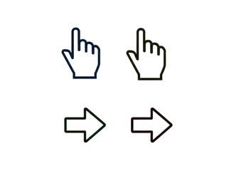 Obraz premium Computer mouse click and swipe icons