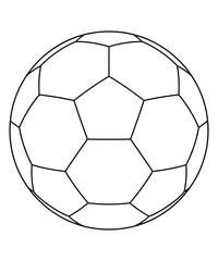 Fototapeta premium Soccer Ball Outline Vector Illustration
