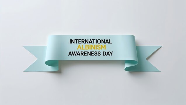 International albinism awareness day poster with global background