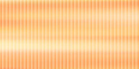 Fototapeta premium Corrugated, fluted orange and yellow colored glass vector texture. Ribbed plastic gradient background