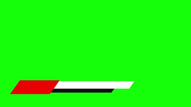 Animated Graphic Lower Third Graphic with Red White and Black