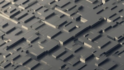 Obraz premium Abstract Metallic Cityscape - A Textured Geometric Landscape.